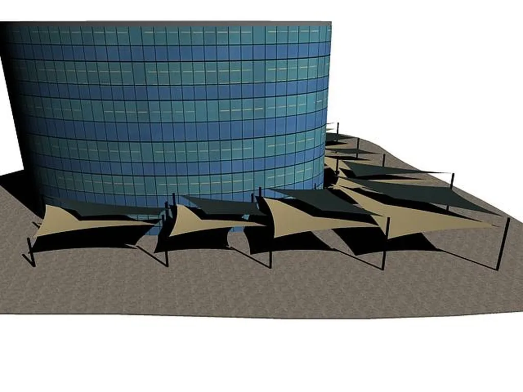  étude projet 3D voile d'ombrage Marineland Antibes 