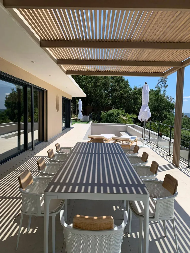 pergola bois acier sur mesure alpes maritime
