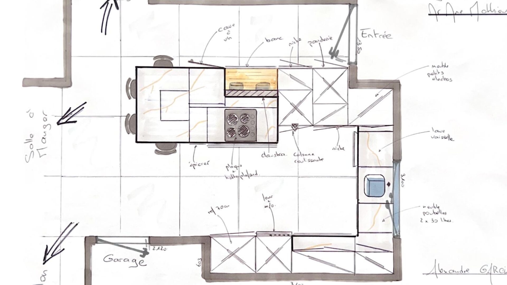 Zoning d'une cuisine ouverte à Fonsorbes