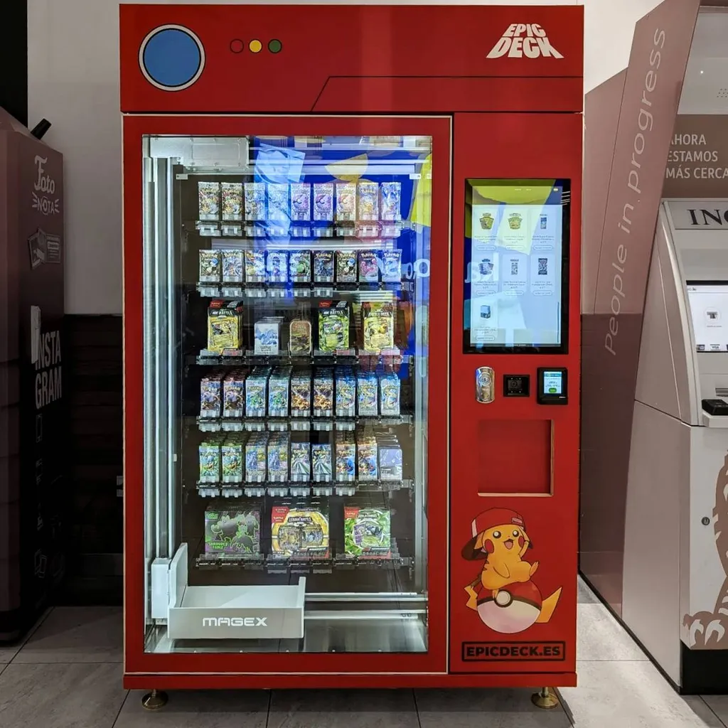 Distributeur de cartes à collectionner à Lyon, dans le Rhône
