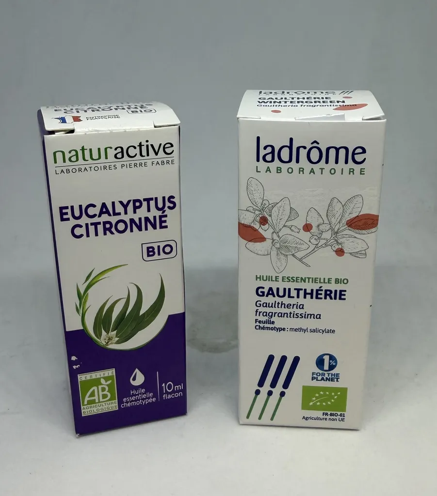 HUILE ESSENTIELLE EUCALYPTUS ET GAULTHERIE PHARMACIE PANETTA 13012 MARSEILLE