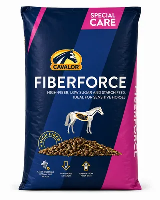 Cavalor FiberForce – muesli riche en fibres pour chevaux sensibles faible en sucre et amidon