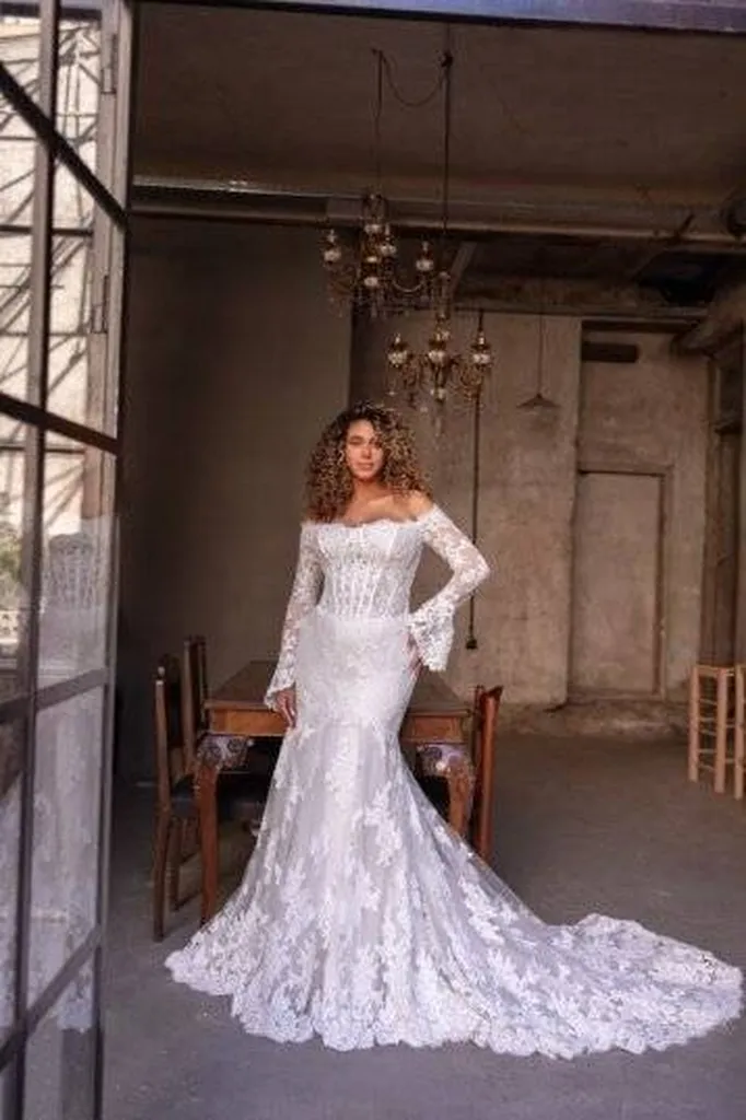 Robe de mariée sirène dentelle luxe grande taille à Plan de campagne