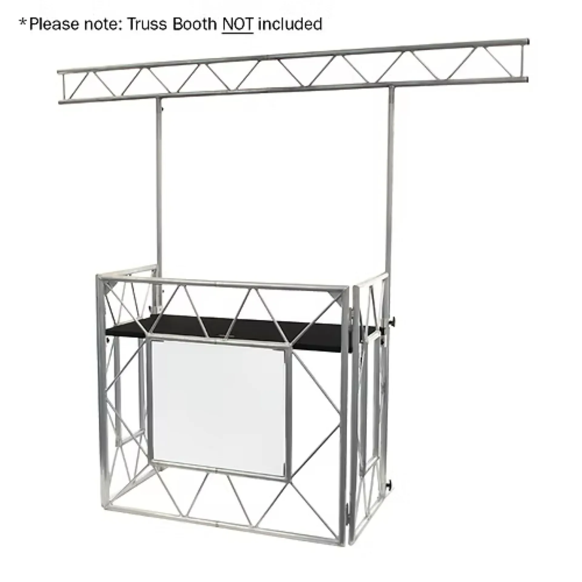 DESK DJ ALU AVEC PONT SUPERIEUR ALU