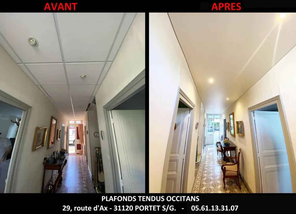 AVANT / APRES - Plafonds Tendus Occitans Toulouse - Montauban