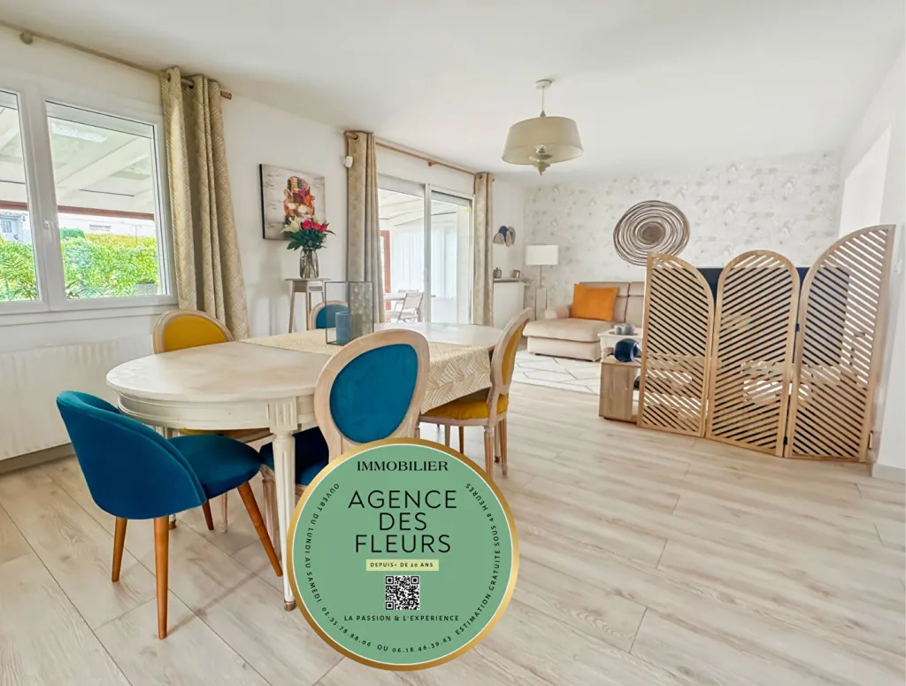 A vendre maison rénovée de 141 m² habitables sur un terrain de 970 m² sur la commune de TOURVILLE LA RIVIERE 76410