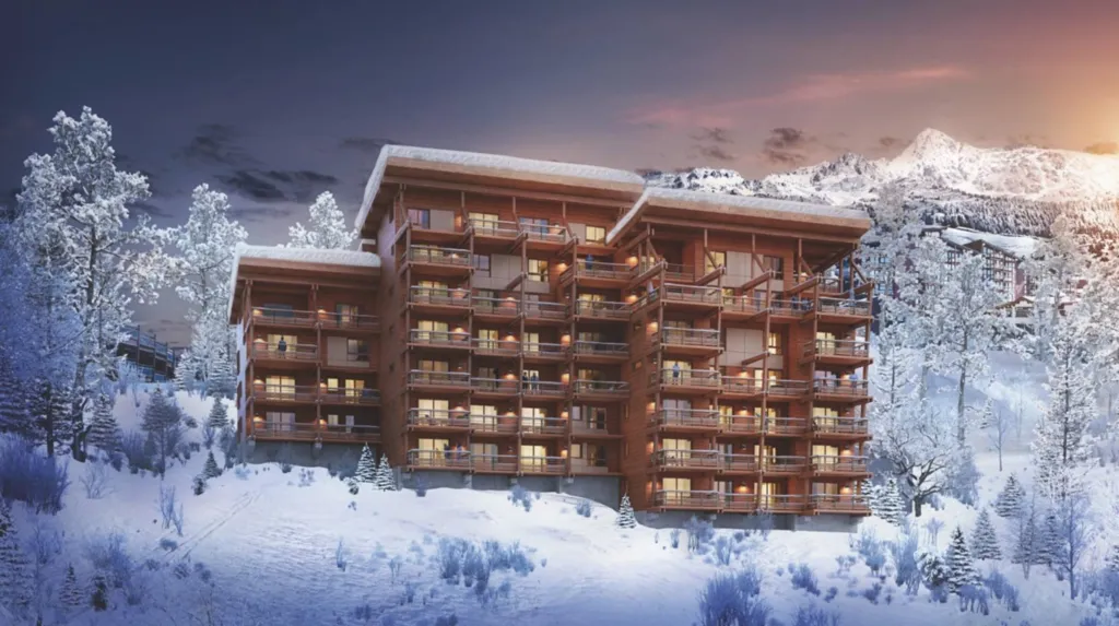 L'Ecrin, nouvelle résidence contemporaine et design de 29 appartements du T2 au T5 duplex aux Arcs 1800 dans la vallée de la Tarentaise