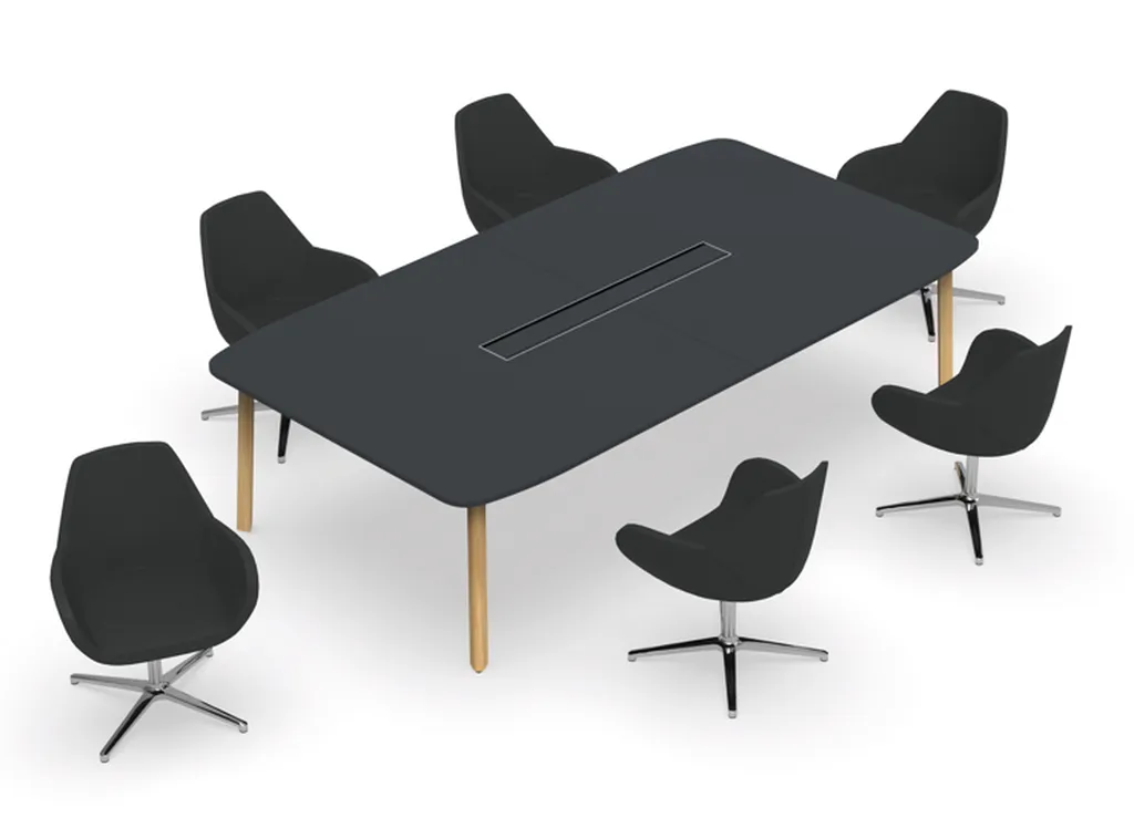 Table rectangulaire Pieds Bois massif décor Noir Velours 6 places  à Nîmes