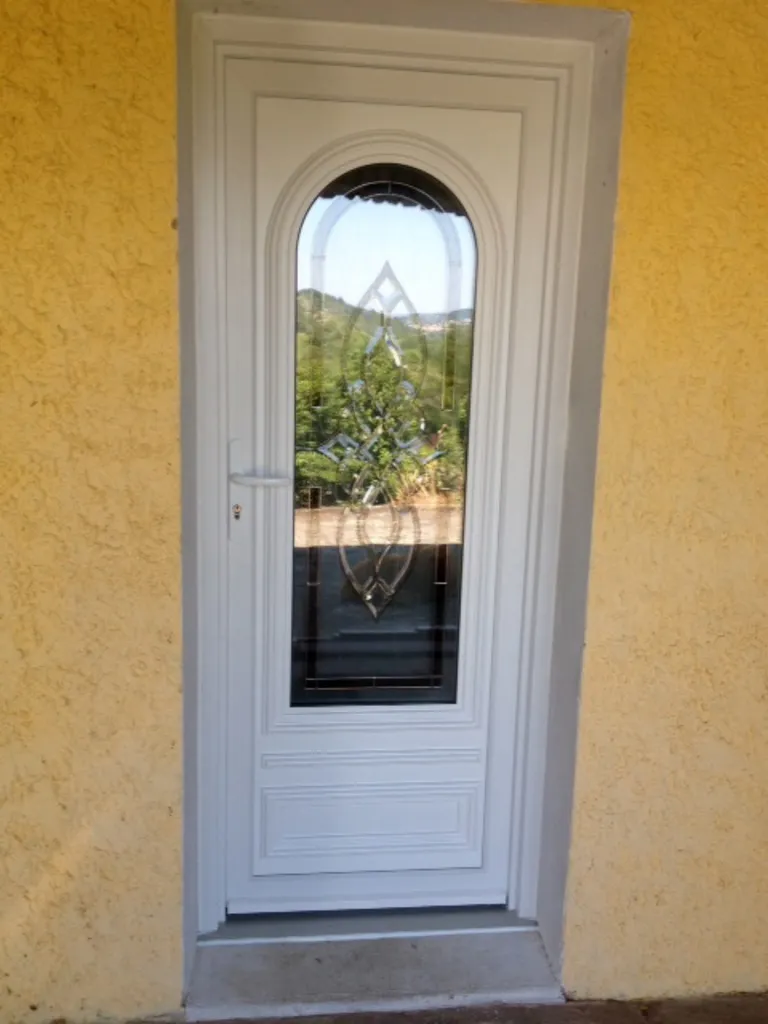 PORTE D'ENTREE 1 VANTAIL PVC BLANC