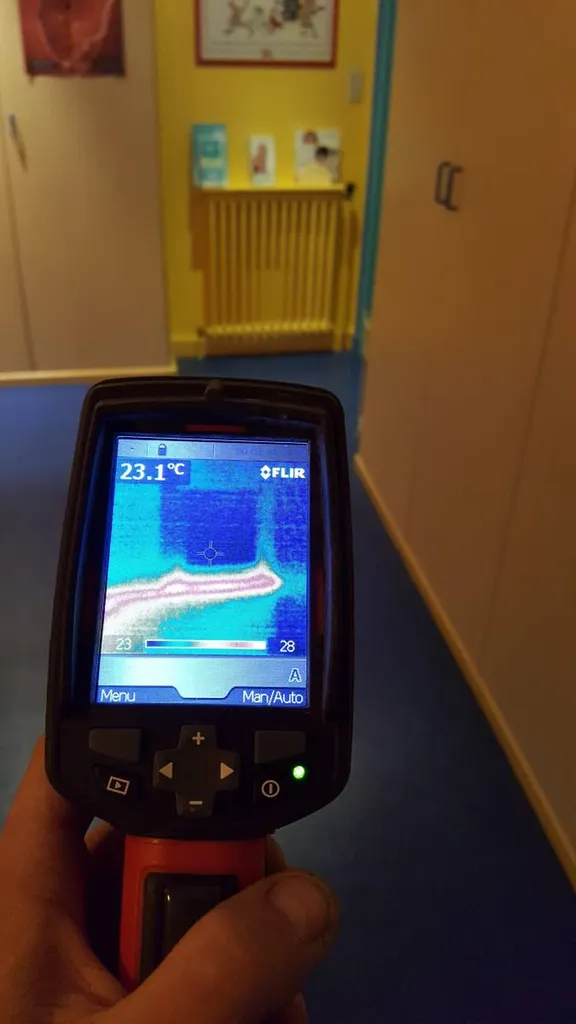 Recherche de fuite sur chauffage encastré