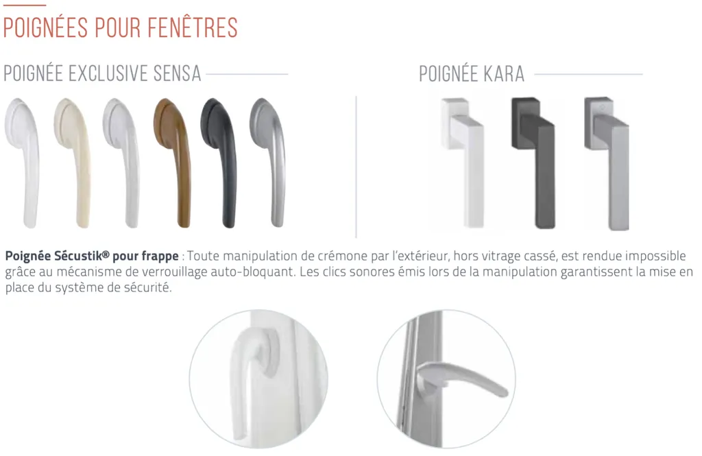 Les différentes poignées pour menuiseries aluminium à frappes aix-en-provence