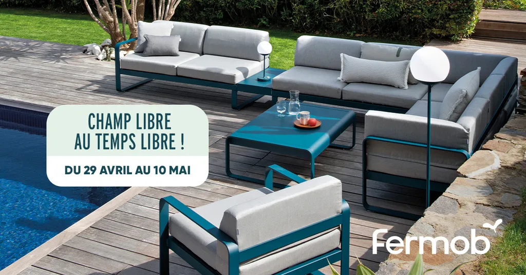 PROFITEZ D'UNE OFFRE EXCLUSIVE FERMOB SUR LA GAMME BELLEVIE POUR SUBLIMER VOS EXTÉRIEURS CE PRINTEMPS