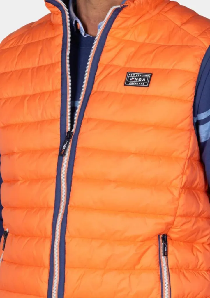 Gilet doudoune Orange Clair NZA New Zealand Auckland chez Urban Chic à Dieppe