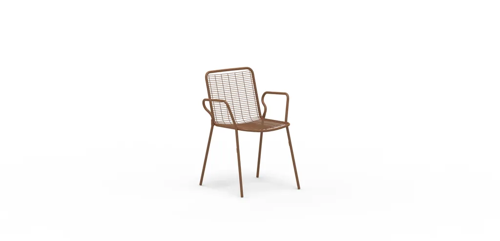 Fauteuil Roma design outdoor en acier galvanisé par Vermobil disponible chez Ginette Design à Labège proche Toulouse