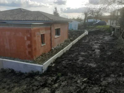 Création de soutènement en béton à Labrède au sud de Bordeaux