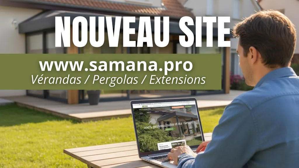 nouveau site web vérandas, pergolas, extensions sur-mesures 