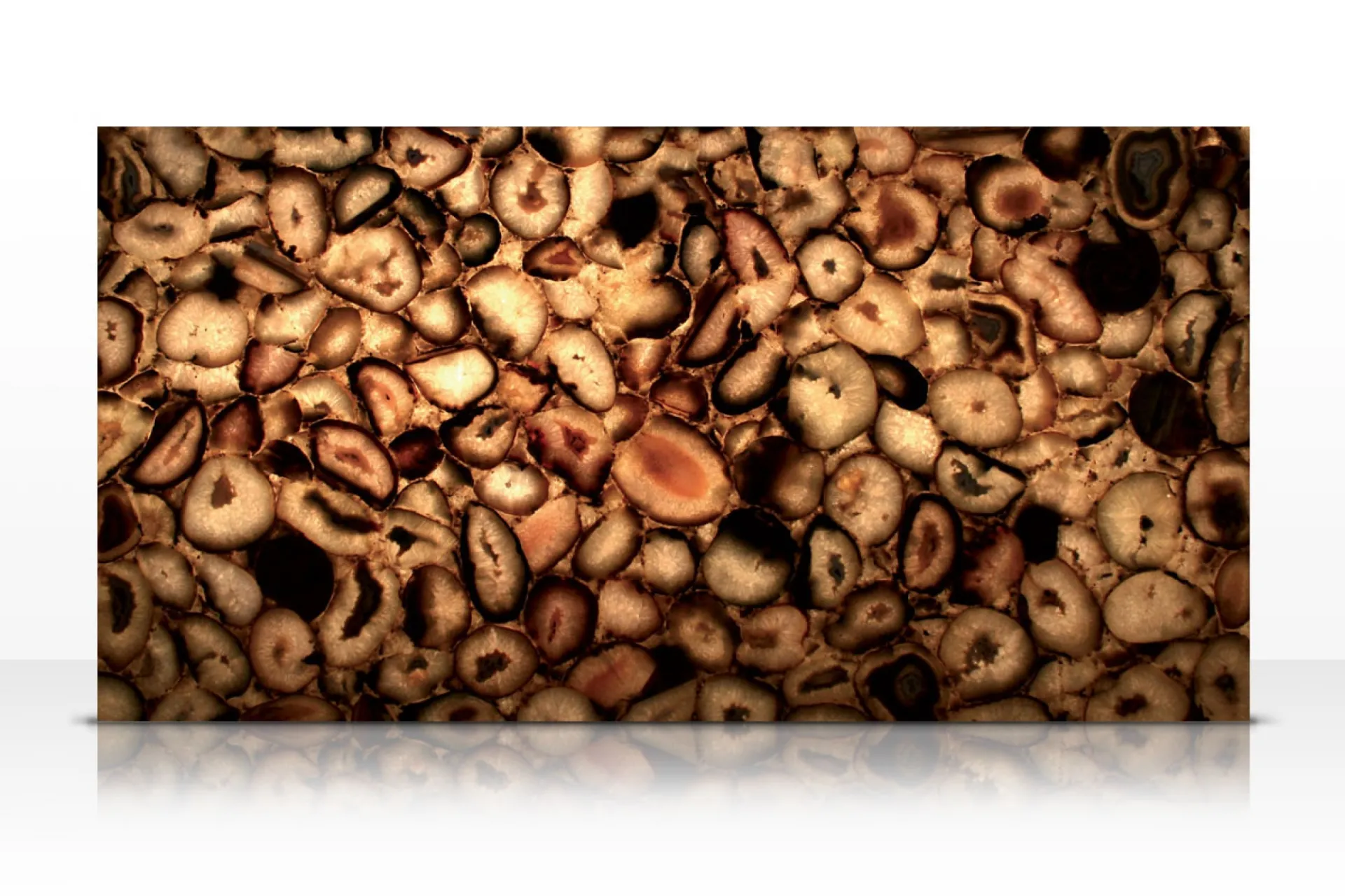 Tranche Crystal Agate rétroéclairée