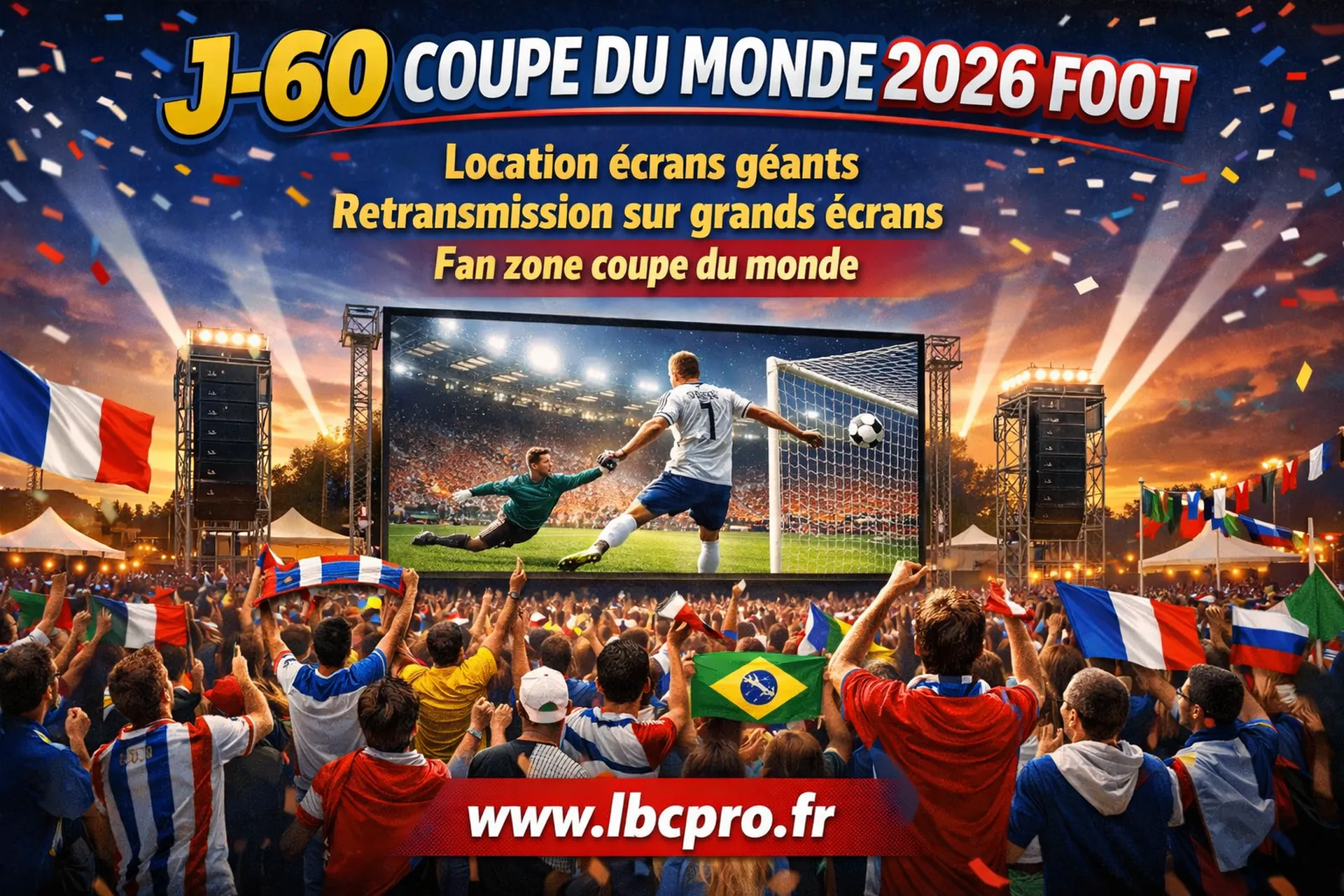 location écran coupe du monde 2026 dans le var à Toulon