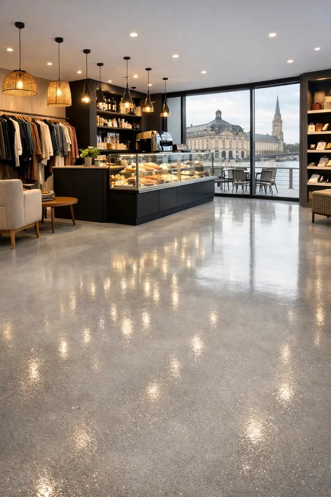 Société qualifiée dans la réalisation de sols en résine adaptés aux commerces et magasins professionnels Bordeaux 33000