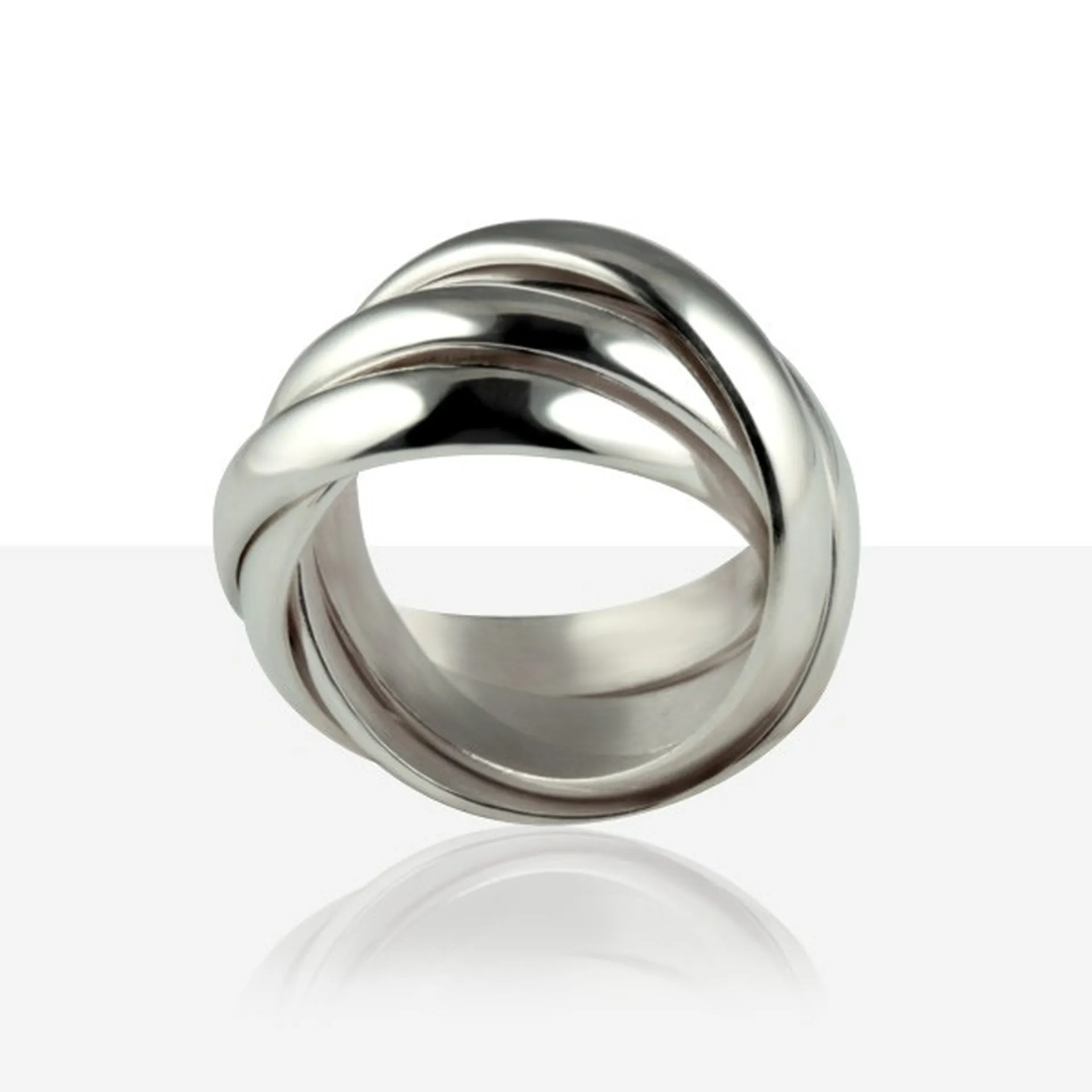 bague 3 anneaux argent or ligne la teste