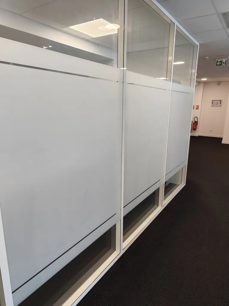 FILMS DÉPOLI BLANC CLOISONS VITRÉES ENTREPRISE ORTEC