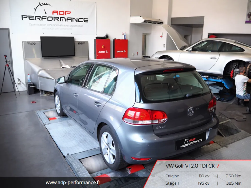 Reprogrammation moteur Carpentras - VW Golf 6 2.0 TDI CR 110 - ADP Performance