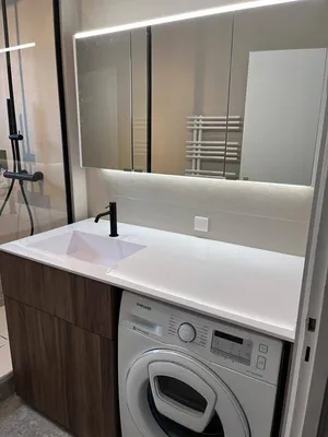 meuble vasque integrée avec machine à laver