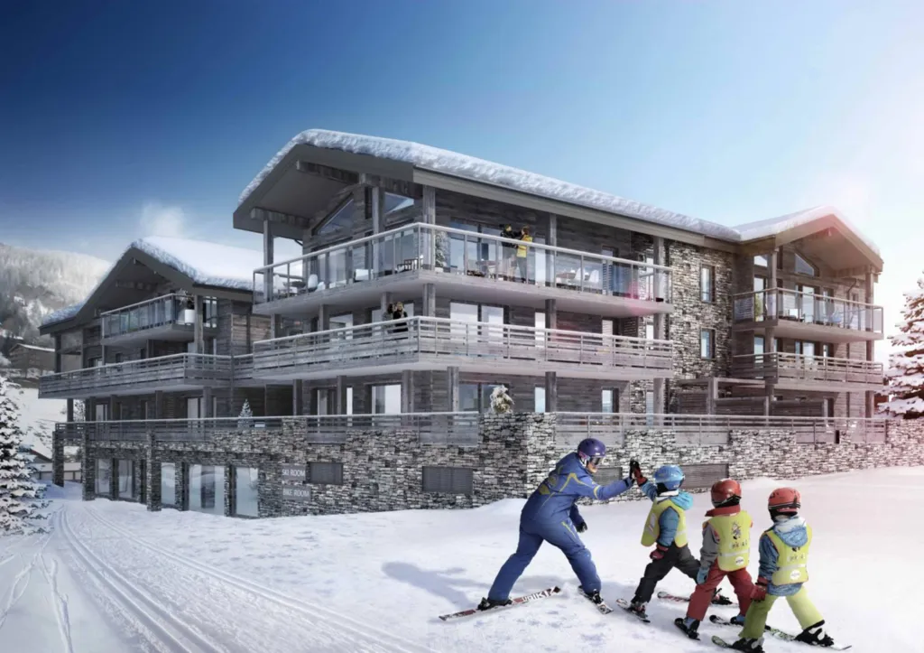 Appartements neufs du T2 au T3 du chalet 1839 aux Gets avec vue sur le Mont-Chéry