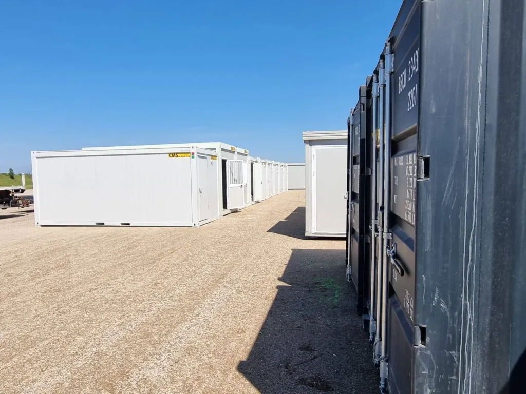 Location structure modulaire pour base vie durant un chantier Bouygues à Istres dans les Bouches du Rhône