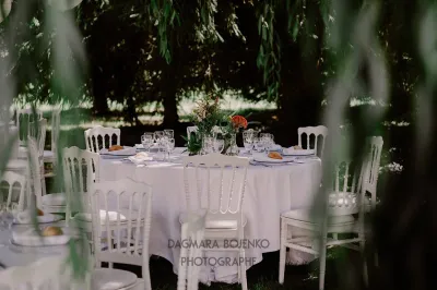 déjeuner de mariage champêtre