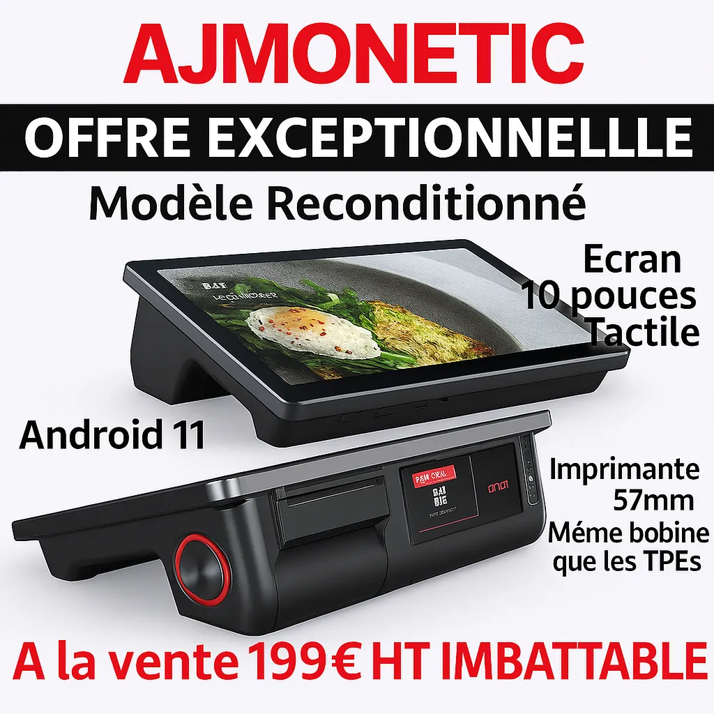 La caisse enregistreuse tactile IMIN D1 reconditionnée à 199 €HT chez AJ MONETIC