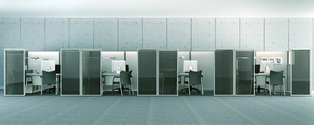 Cloisonnettes amovibles vitrées mi-hauteur à Aubagne