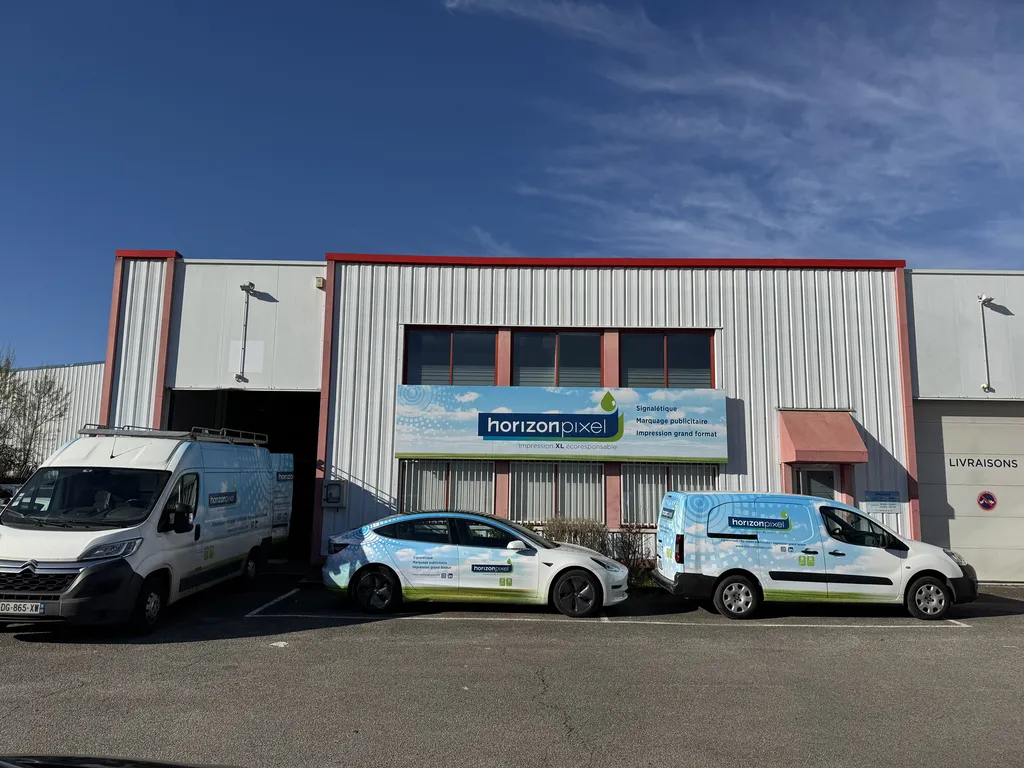 Horizon Pixel, une entreprise signalétique écoresponsable à Rillieux-la-Pape près de Lyon : signalétique, décoration, évènementiel et marquage