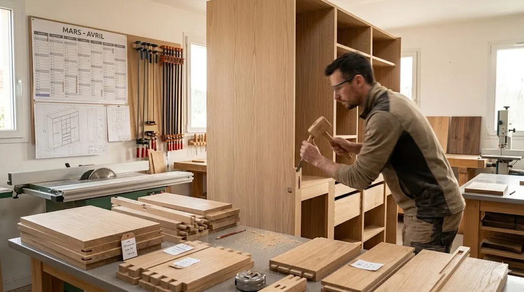 Délais de fabrication et pose pour votre aménagement intérieur sur mesure par un artisan menuisier à Montpellier