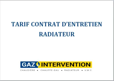 tarif contrat d'entretien radiateur aix 