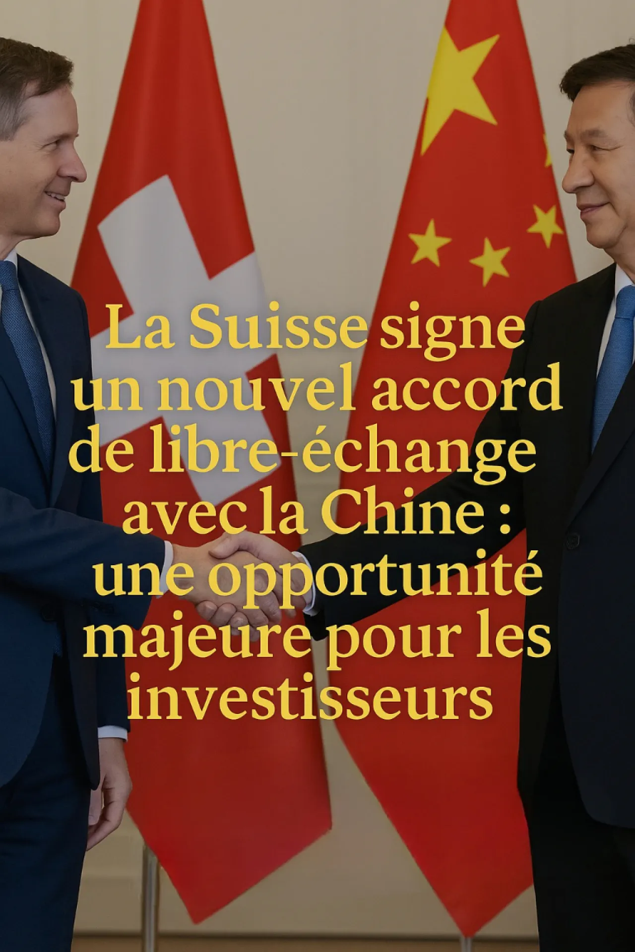 La Suisse signe un nouvel accord de libre-échange avec la Chine : une opportunité majeure pour les investisseurs