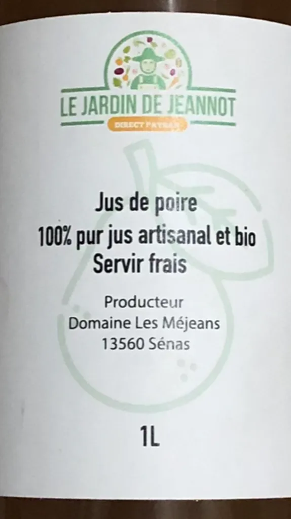 Jus de poire AB 1Litre