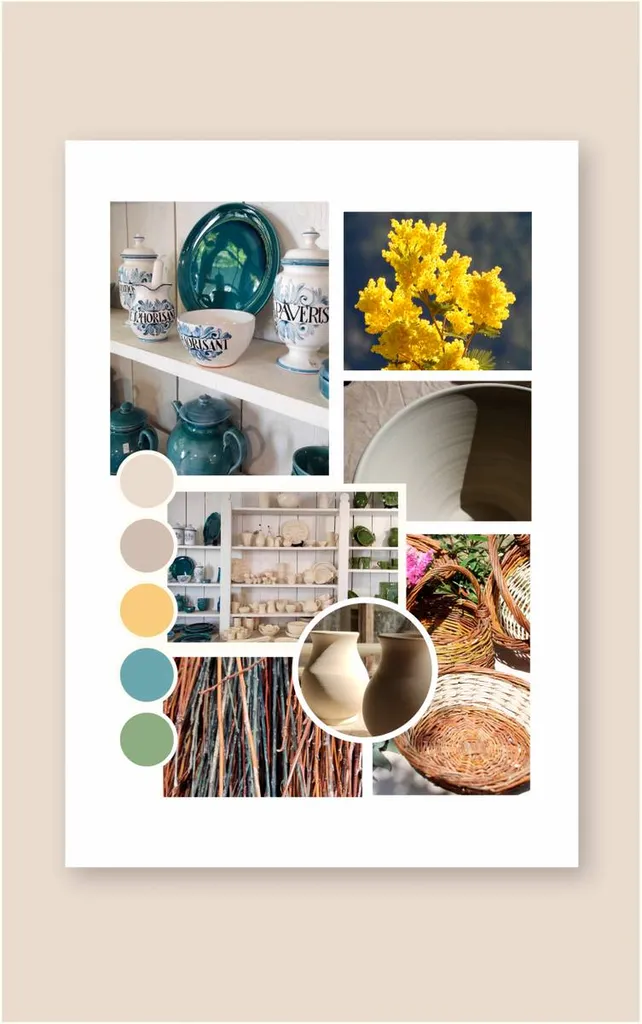 moodboard pour identité la célestine moissac bellevue verdon