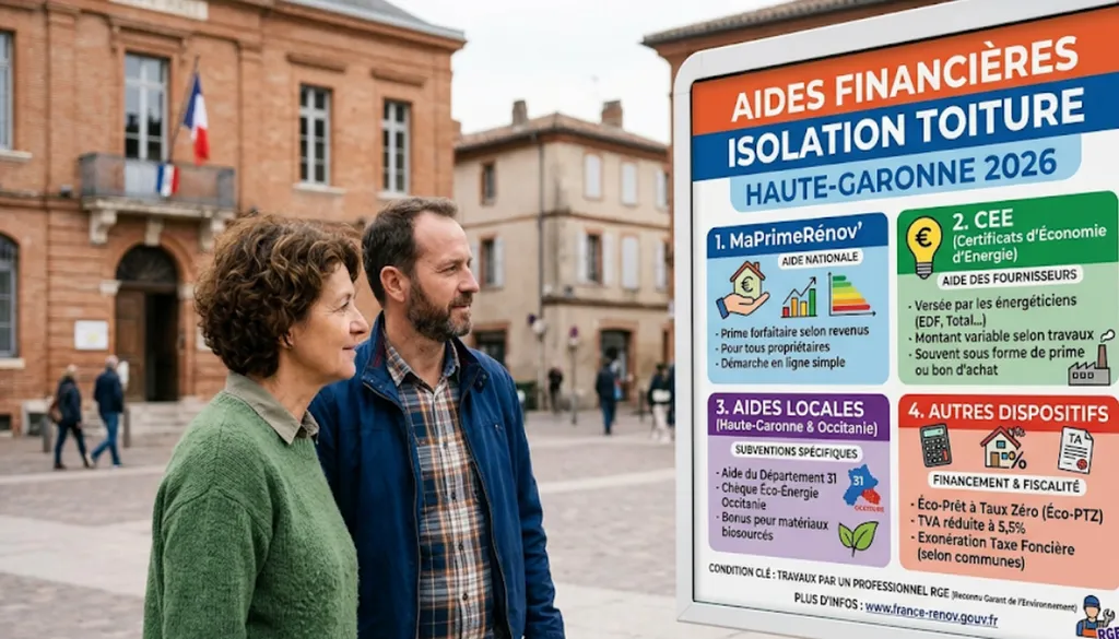 Quelles aides financières pour isoler ma toiture en Haute-Garonne en 2026 ?