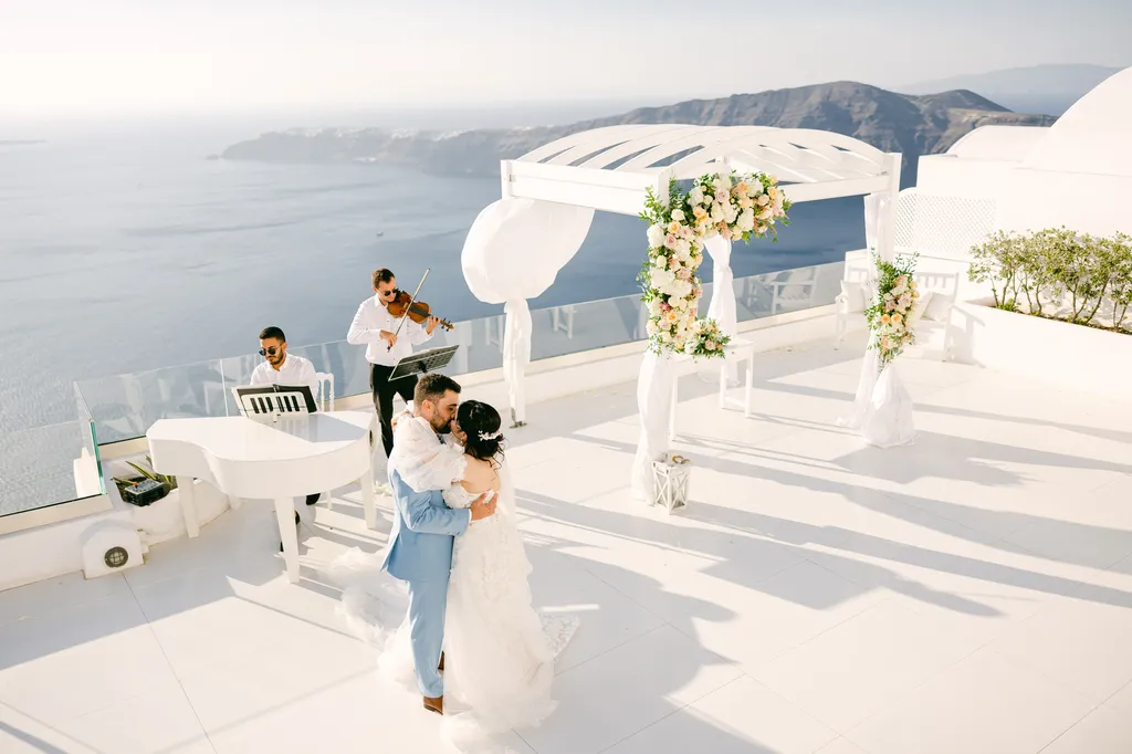 cérémonie de mariage civil santorin