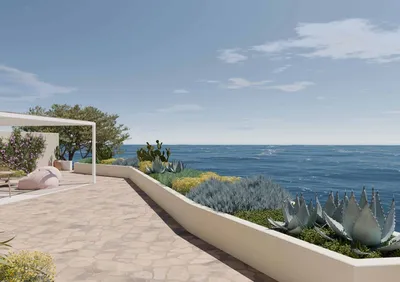 Création d'un muret à Sausset-les-Pins, offrant une vue imprenable sur la mer tout en apportant une touche de rusticité au jardin