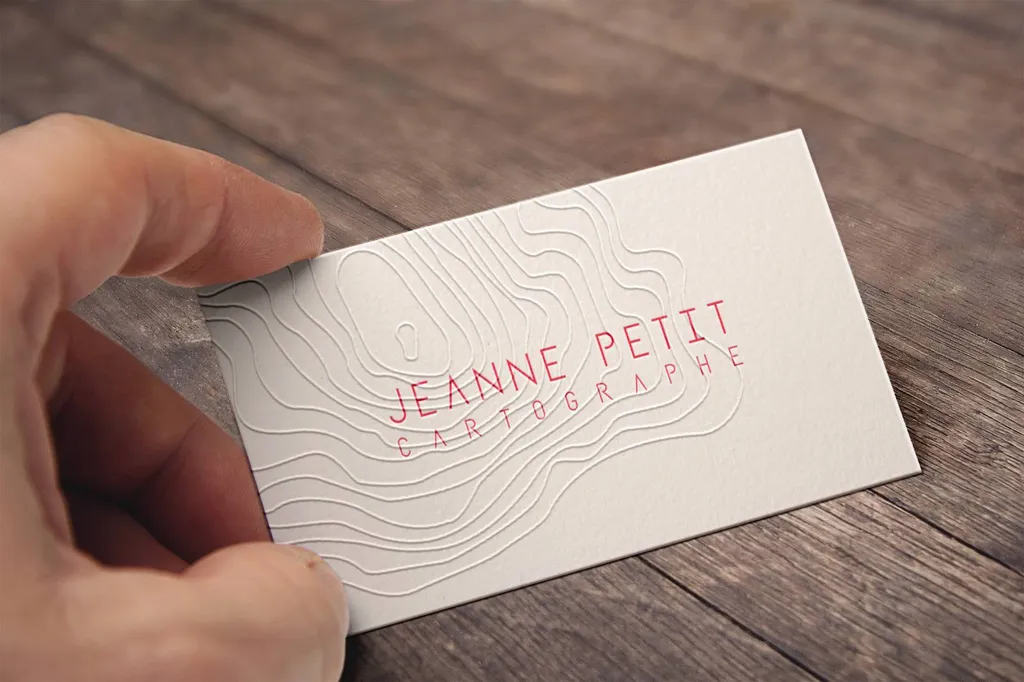 graphisme et impression carte de visite avec gaufrage