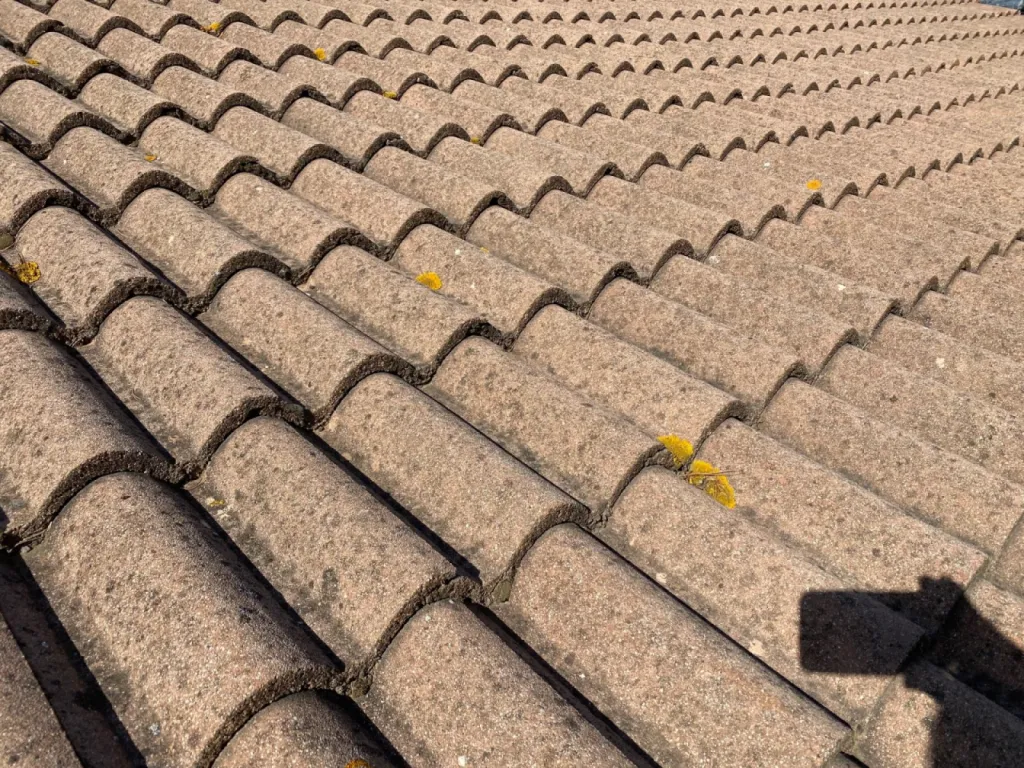 Nettoyage et traitement d’une toiture de maison près de Martigues.