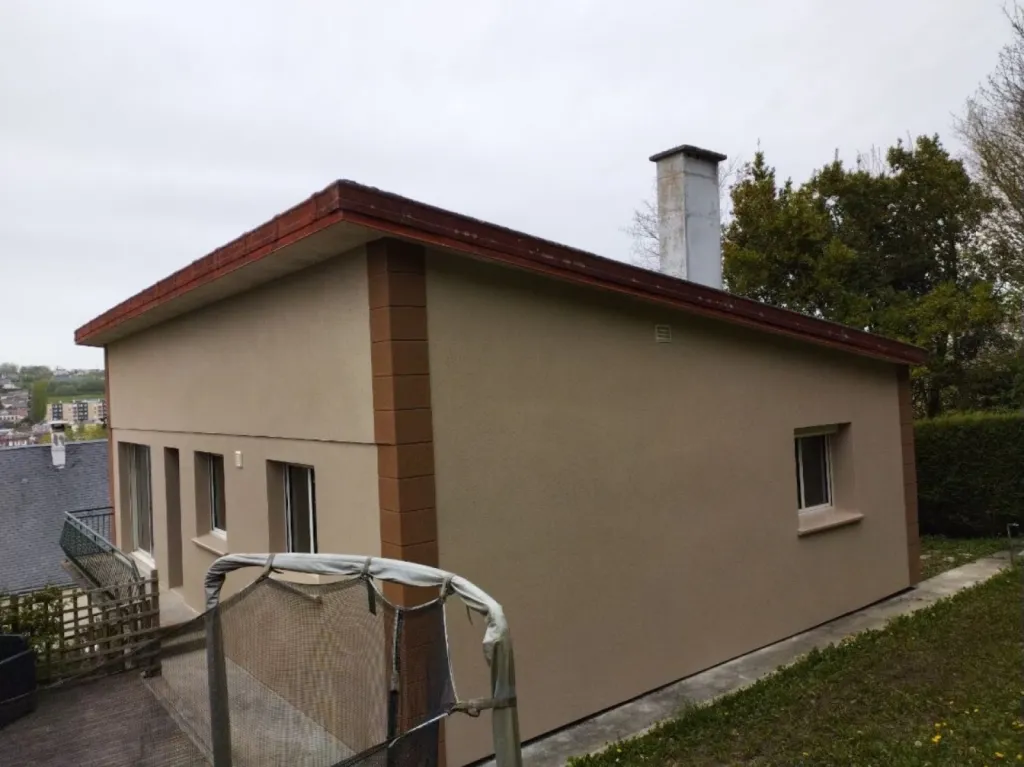 L'isolation extérieure par enduit sur isolant maison individuelle  Le Havre 76