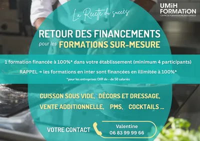 Le retour des financements pour les formations sur mesure : une opportunité pour les établissements de restaurations et d’hôtellerie