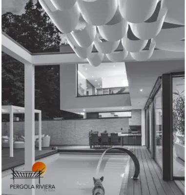 Pergola à bandes retractables