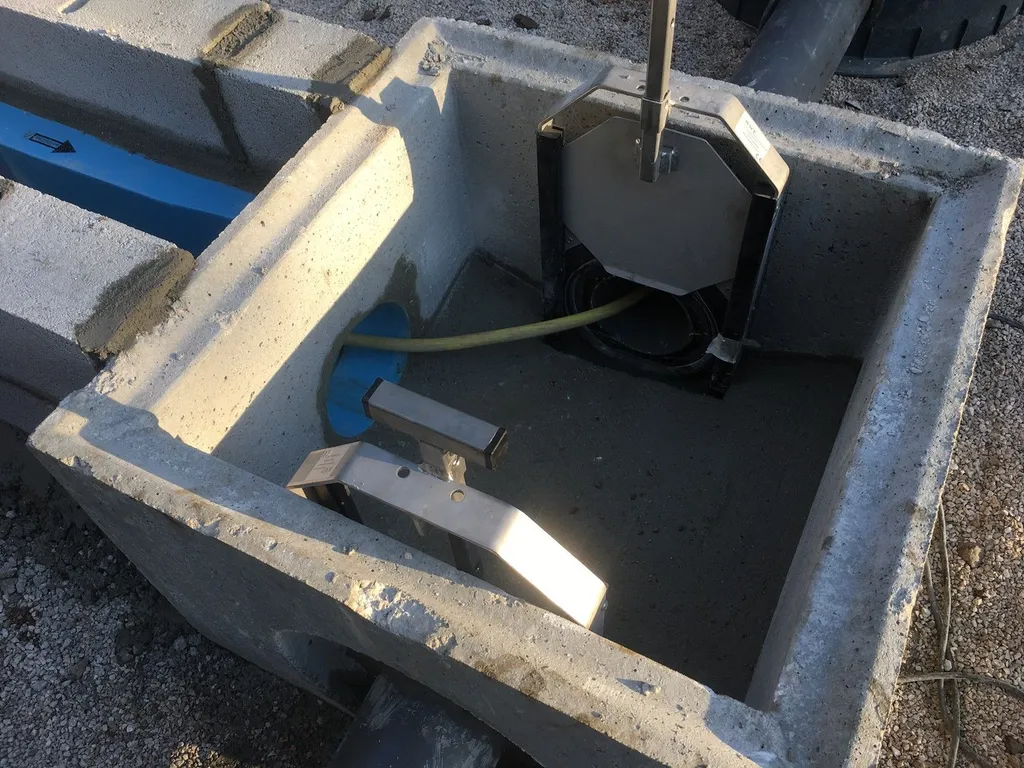 regard guillotine en amont d'une station d'épuration