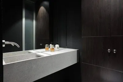 plan vasque intégrée de mur à mur