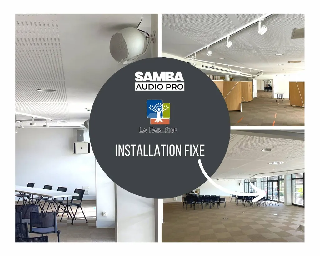 Installation sonorisation  salle de la capelle ville de La Farlède Var 83