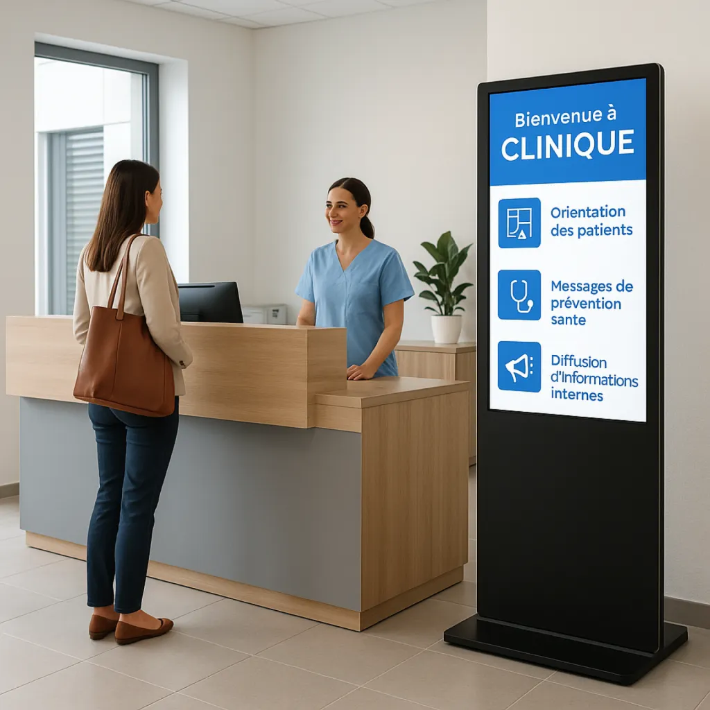 Totem d’affichage dynamique : une solution moderne pour l’accueil des hôtels et cliniques